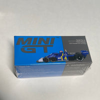 Mini GT 1/64 Tyrrell P34 #4 Patrick Depailler 1976 Swedish GP 2nd Place Blue