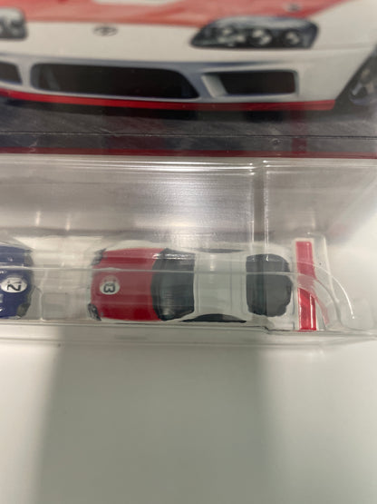 Hot Wheels 1/64 Premium Car Culture 2 Pack Toyota 2000GT & Toyota Supra White - JBL03