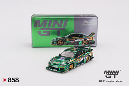 Mini GT 1/64 Nissan Silvia S15 LB-Super Silhouette LBWK 2024 Fausto Racing Green
