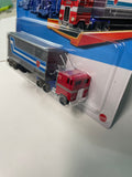 Hot Wheels 1/64 Track Fleet Transformers Optimus Prime Grey & Red - Damaged Card