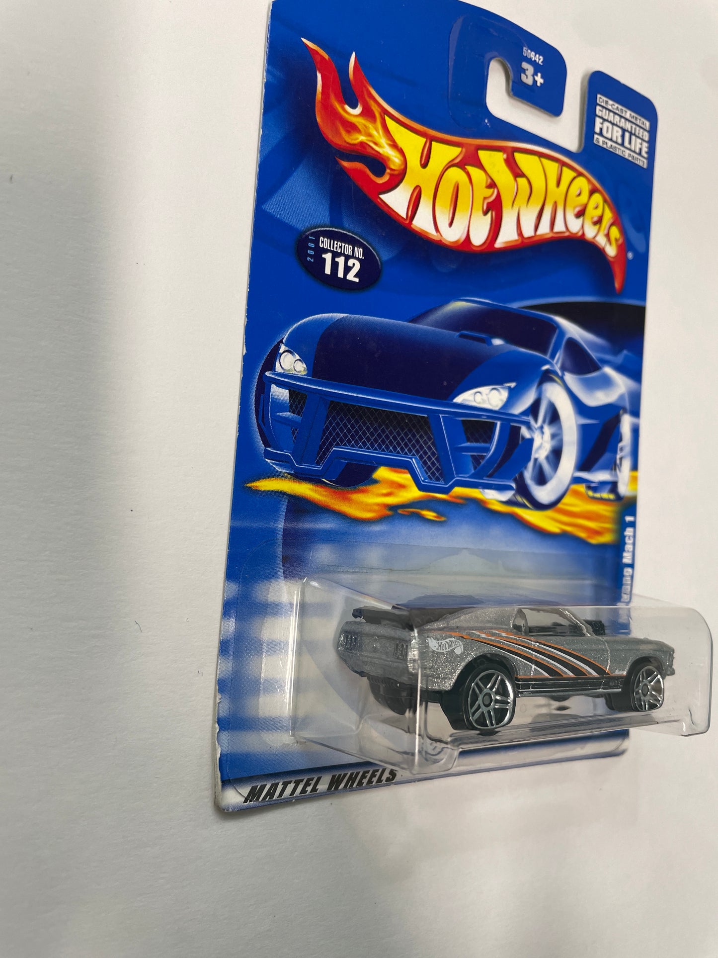 Hot Wheels 1/64 Ford Mustang Mach 1 Silver - Damaged Box