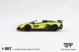 Mini GT 1/64 Lamborghini Aventador SVJ 63 Roadster Verde Shock Green