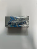 1/64 Pop Race Nissan Stagea R34 Silver & Blue