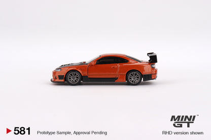 Mini GT 1/64 Nissan Silvia S15 D-MAX Metallic Orange