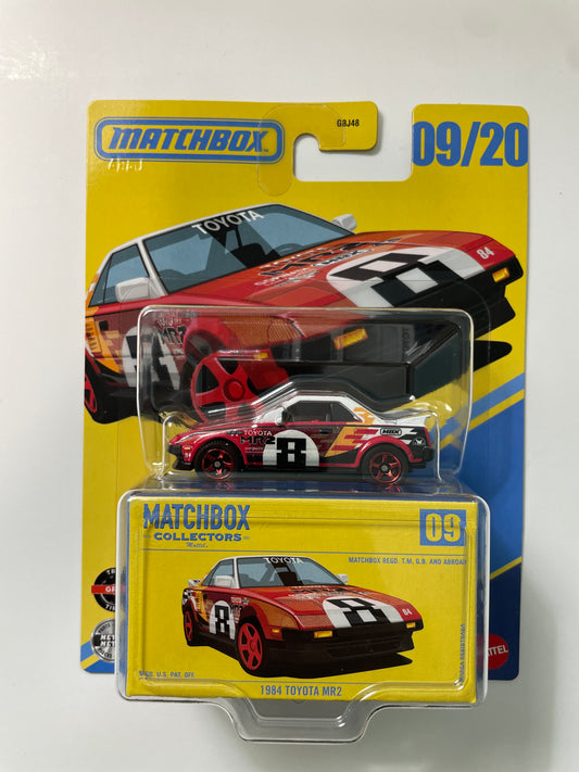 Matchbox Collectors 1/64 1984 Toyota MR2 (Headlight Down) Red & White - JJW03
