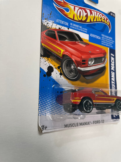 Hot Wheels 1/64 ‘70 Ford Mustang Mach 1 Red - Damaged Box