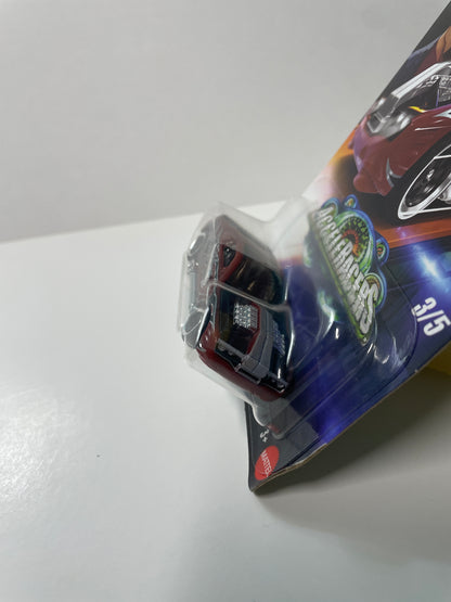 Hot Wheels 1/64 Silver Series Acceleracers Hollowback Metal Maniacs Red - JCB93 (Euro Card) - Damaged Box