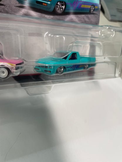 Hot Wheels 1/64 Premium Car Culture 2 Pack 1975 Datsun Sunny Truck (B120) & Custom ‘93 Nissan Hardbody (D21)