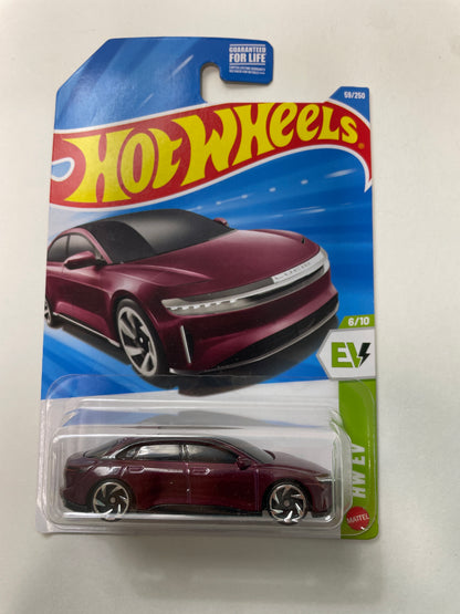 Hot Wheels 1/64 Lucid Air Red - Damaged Box