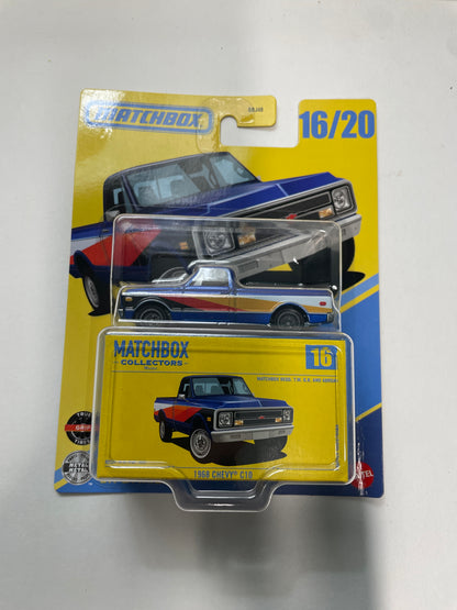 Matchbox Collectors 1/64 1968 Chevy C10 Blue - JJW06 - Damaged Box