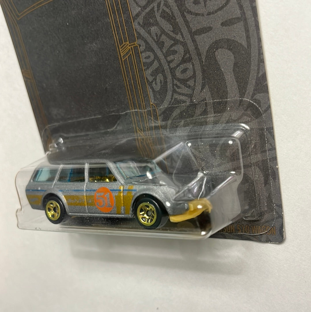 Hot Wheels ‘71 Datsun 510 Wagon Satin & Chrome - Damaged Box