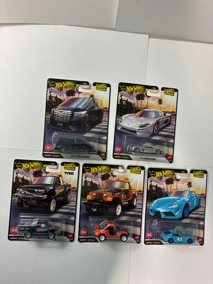 Hot Wheels 1/64 Boulevard 2026 Mix H Set Of 5 - GJT68-978H