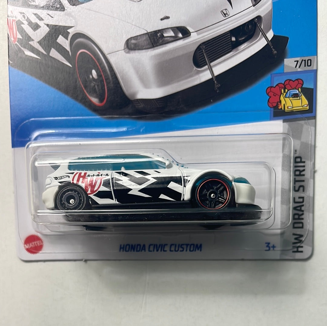 Hot Wheels 1/64 Honda Civic Custom White