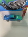 Hot Wheels 1/64 ‘69 Ford Mustang Boss 302 Blue & Green