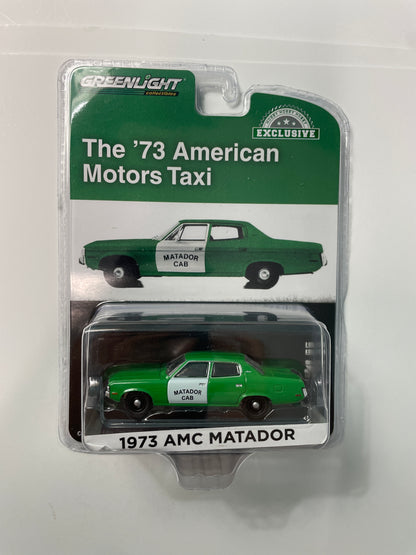 1/64 Greenlight Hobby Exclusive The ‘73 American Motors Taxi 1973 AMC Matador Green & White