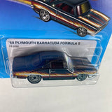 Hot Wheels 1/64 Ultra Hots ‘68 Plymouth Barracuda Formula S Black - Damaged Card