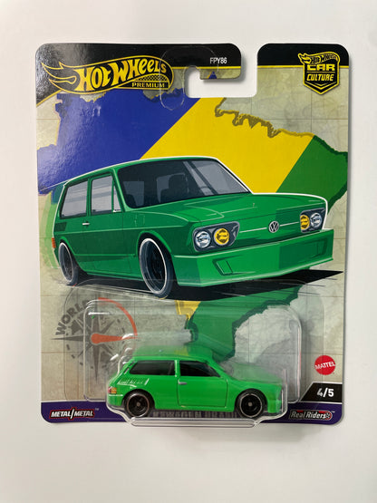 Hot Wheels 1/64 Car Culture Volkswagen Brasilia Green (World Tour Series)