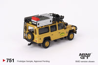 Mini GT 1/64 Land Rover Defender 110 1989 Camel Trophy Amazon Team Japan Yellow