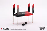 Mini GT 1/64 Paddock Service Tent Set - ADVAN Red & Black