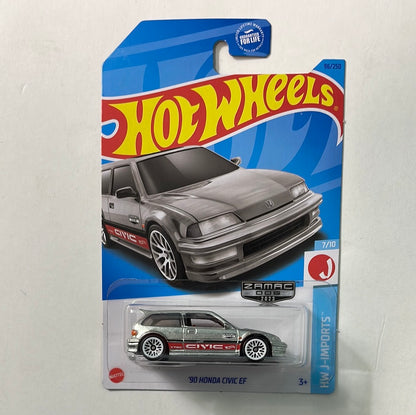 Hot Wheels 1/64 Zamac ‘90 Honda Civic EF Silver