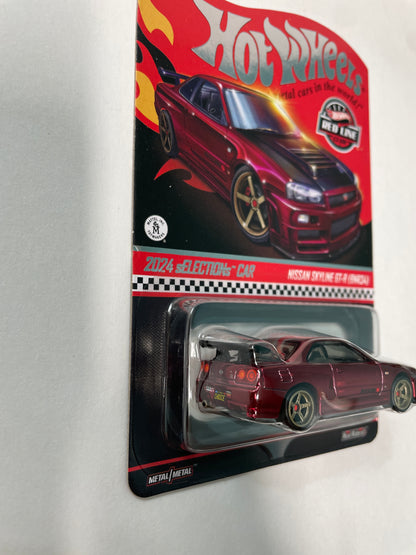 Hot Wheels 1/64 RLC 2024 Selections Car Nissan Skyline GT-R (BNR34) Red