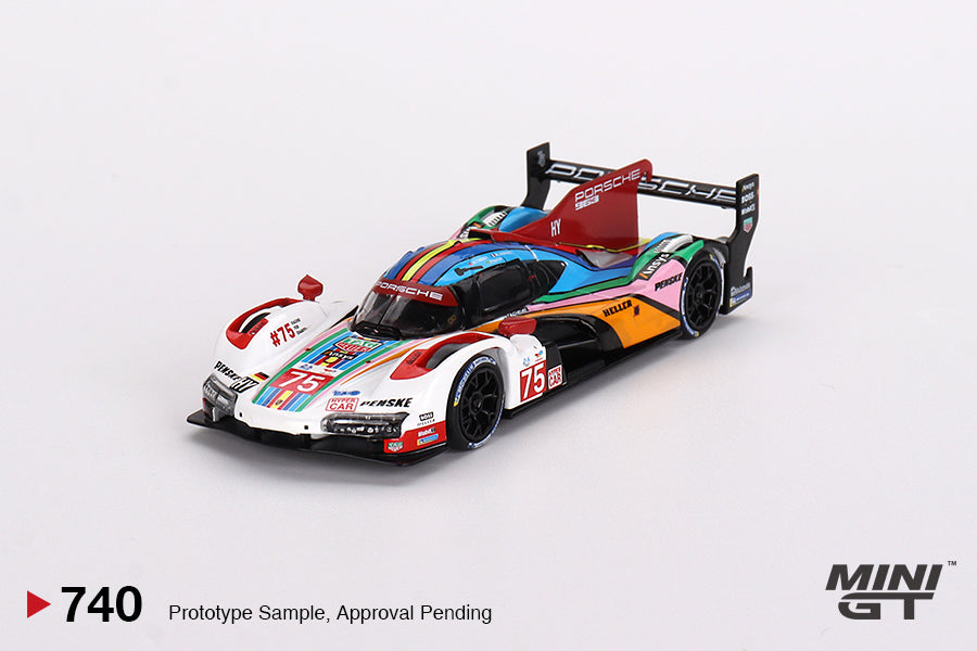 Mini GT 1/64 Porsche 963 #75 2023 24 Hrs of Le Mans Porsche Penske Motorsport White & Red - MGT00740 - Damaged Box