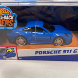 1/43 Hot Wheels Pull-Back Speeders Porsche 911 GT3 Blue