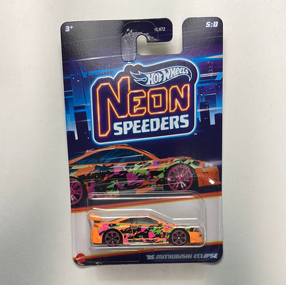 Hot Wheels 1/64 Neon Speeders ‘95 Mitsubishi Eclipse Orange & Pink