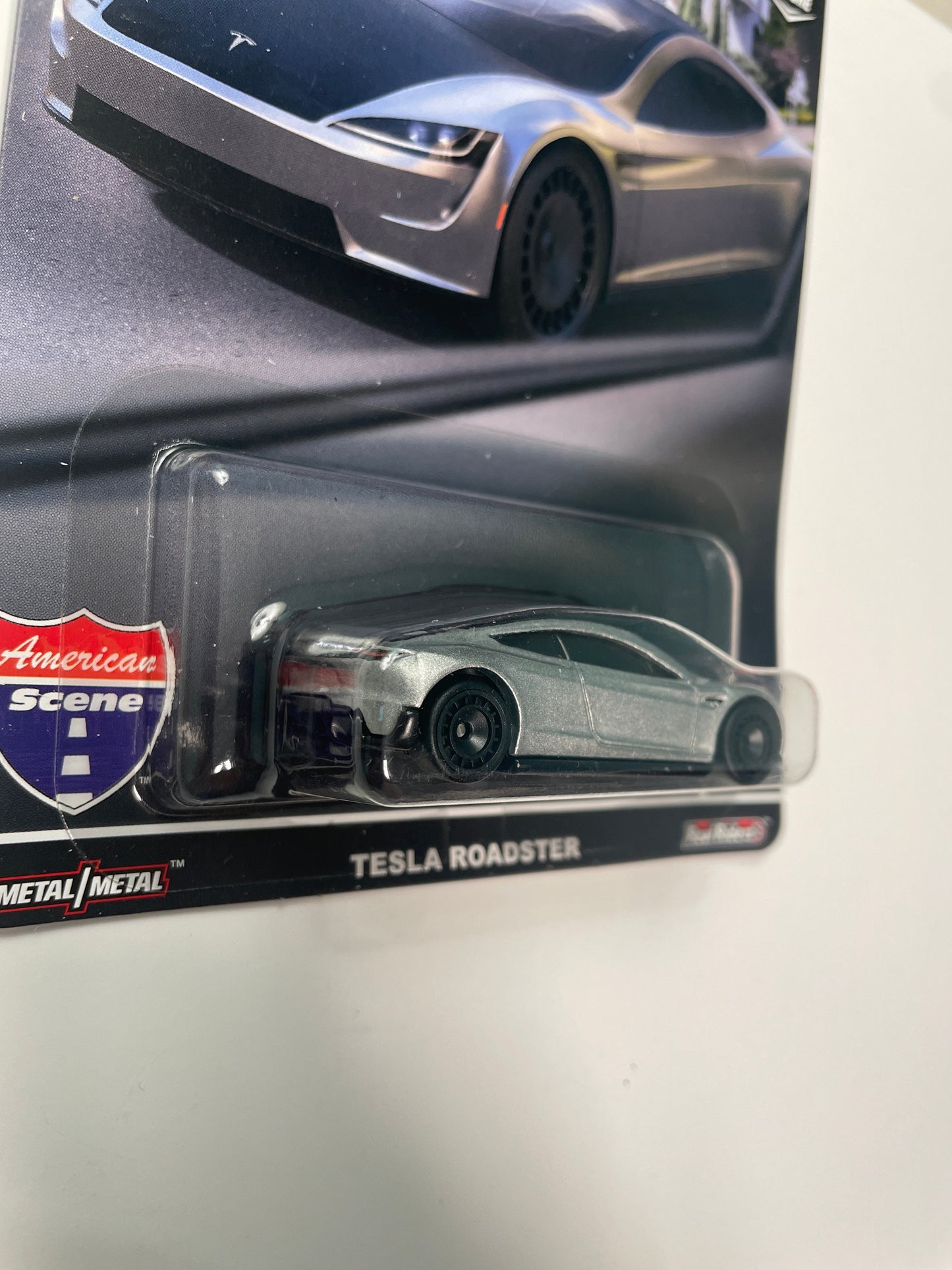 Hot Wheels 1/64 Car Culture American Scene Tesla Roadster Silver
