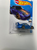 Hot Wheels 1/64 Porsche 993 GT2 Blue - Damaged Card