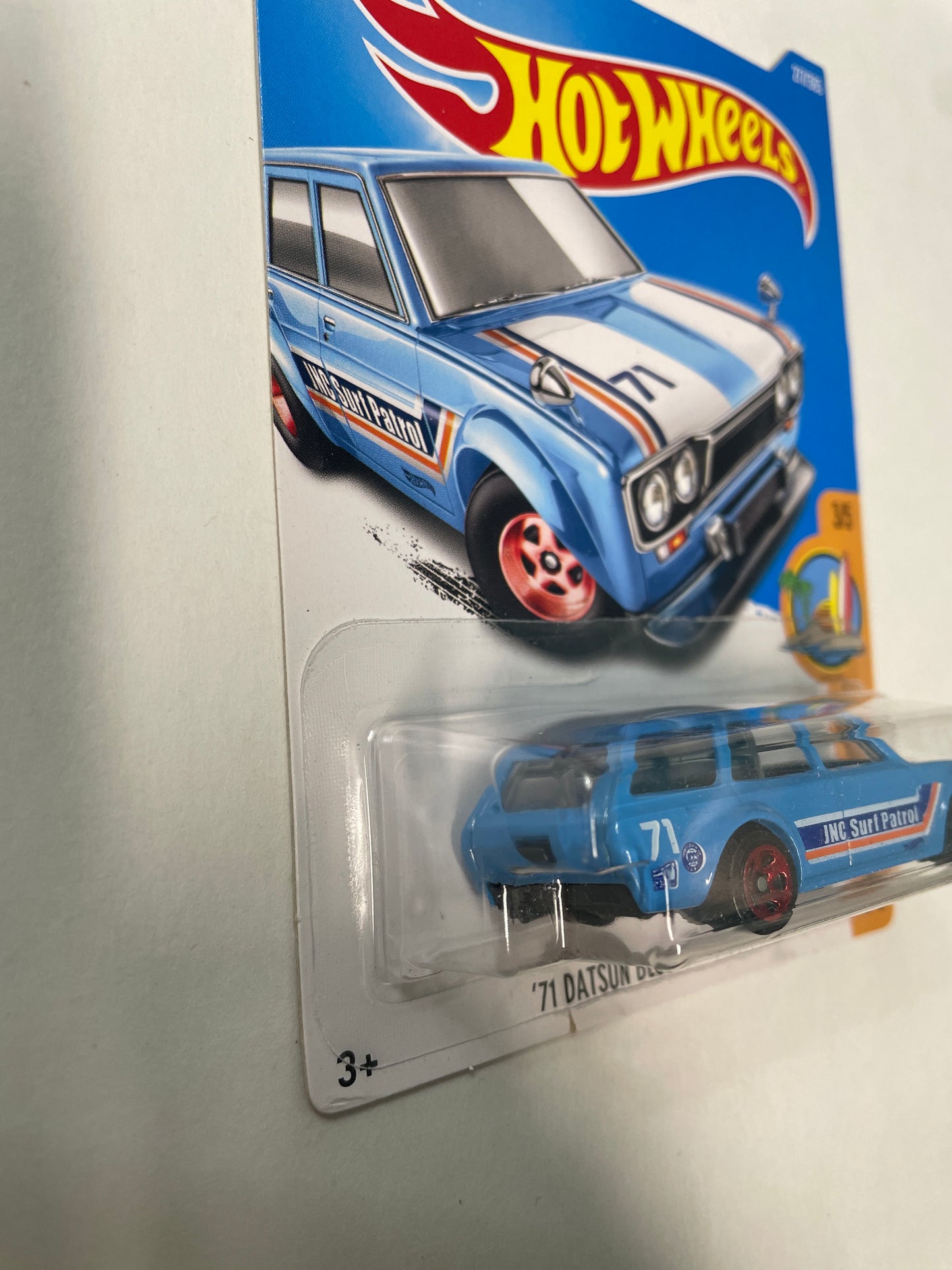 Hot Wheels 1/64 ‘71 Datsun Bluebird 510 Wagon Blue - Damaged Box