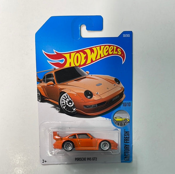 Hot Wheels 1/64 Porsche 993 GT2 Orange - Damaged Card