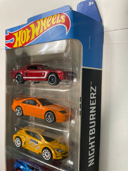 Hot Wheels 1/64 5 Pack Nightburnerz - Damaged Box