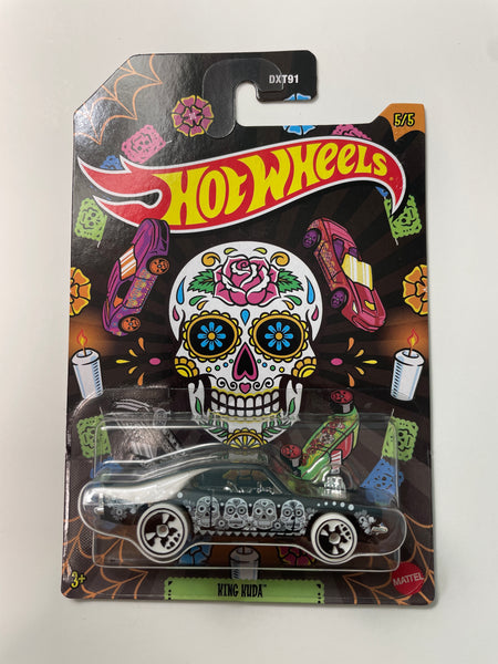 Hot Wheels 1/64 Dia De Los Muertos King Kuda Black