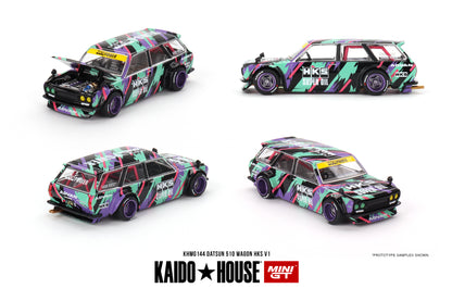 Mini GT x Kaido House 1/64 Datsun KAIDO 510 Wagon HKS V1 Green