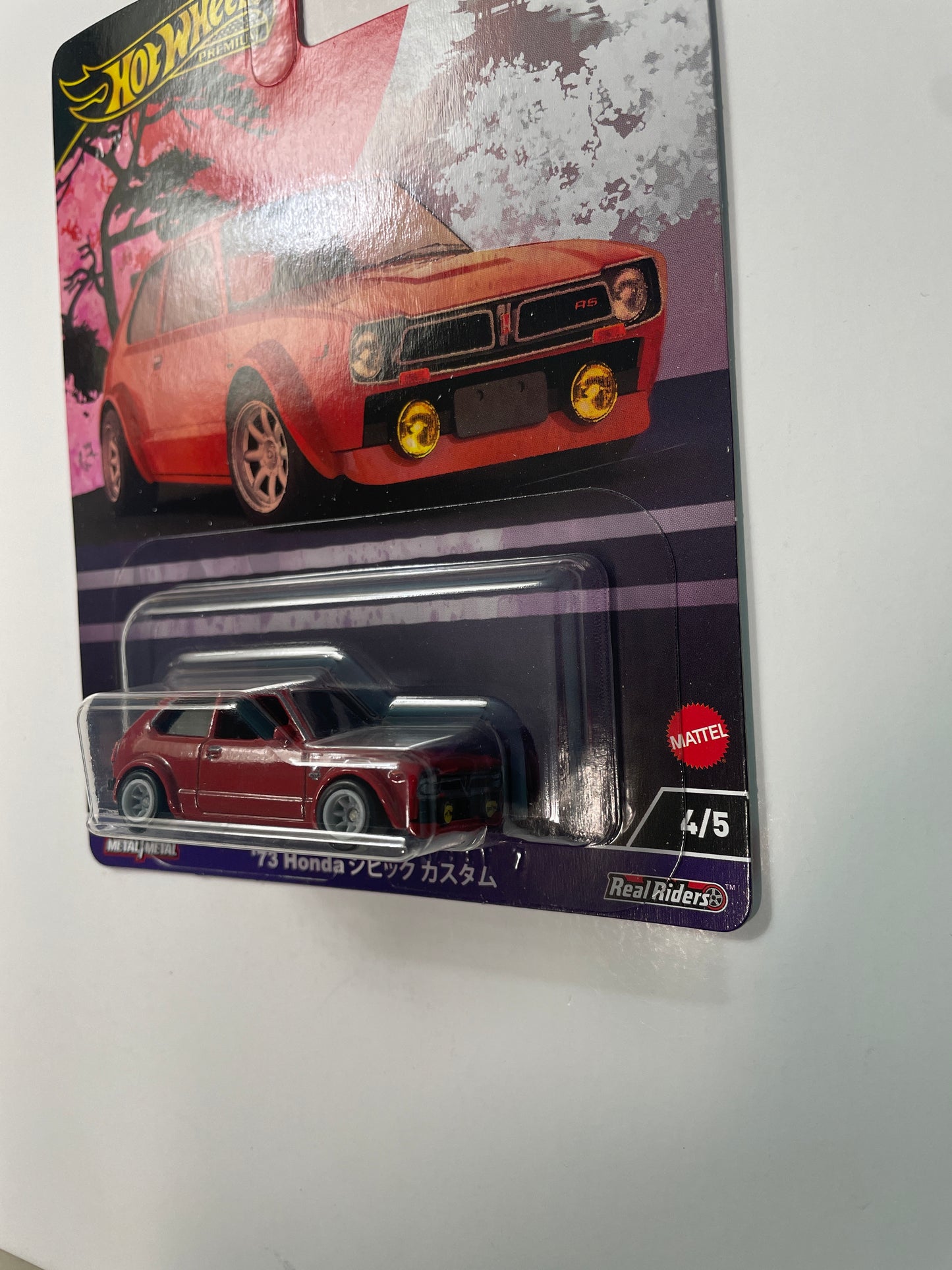 Hot Wheels 1/64 Car Culture Japan Historics 4 ‘73 Honda Civic Custom Red - HRV85