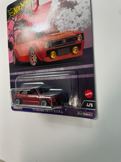 Hot Wheels 1/64 Car Culture Japan Historics 4 ‘73 Honda Civic Custom Red - HRV85