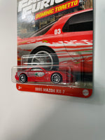 Hot Wheels 1/64 Fast And Furious Dominic Toretto 1995 Mazda RX-7 Red