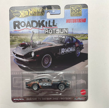 Hot Wheels 1/64 Pop Culture Roadkill Rotsun Custom ‘71 Datsun 240Z (Rotsun) Black