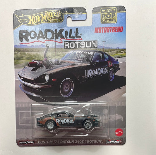 Hot Wheels 1/64 Pop Culture Roadkill Rotsun Custom ‘71 Datsun 240Z (Rotsun) Black