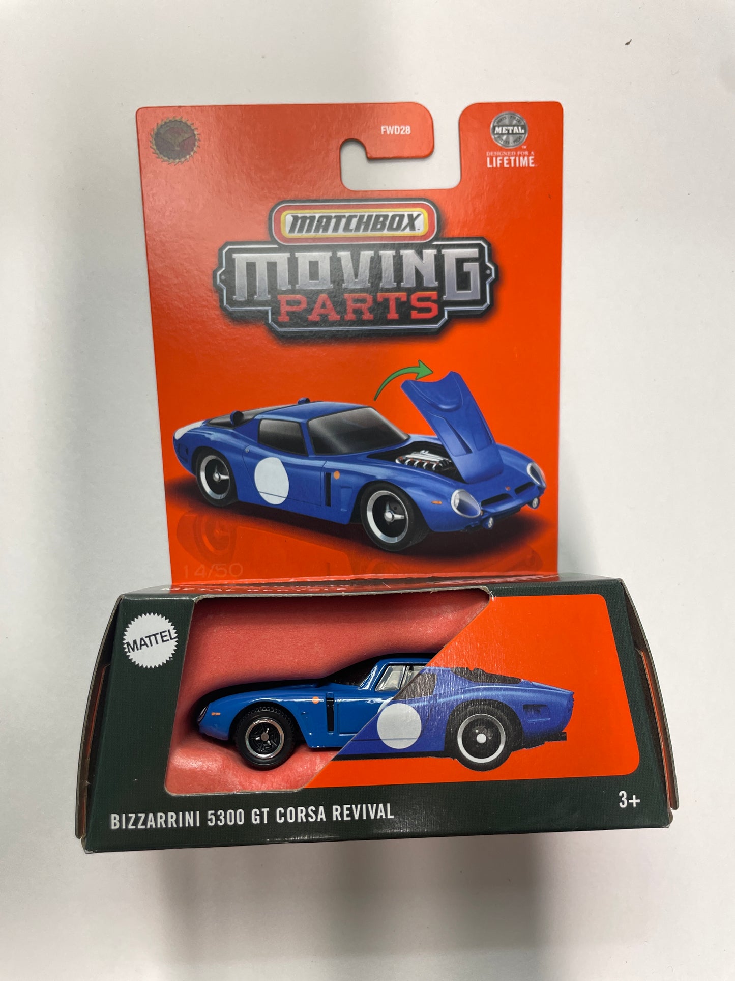 Matchbox 1/64 Moving Parts Bizzarrini 5300 GT Corsa Revival Blue