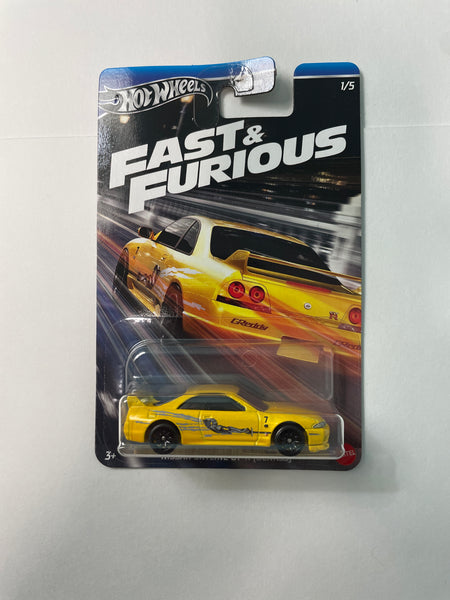 Hot Wheels 1/64 Fast and Furious Nissan Skyline GT-R (BCNR33) Yellow