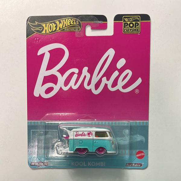 Hot Wheels 1/64 Pop Culture Barbie Kool Kombi White & Blue - Damaged card