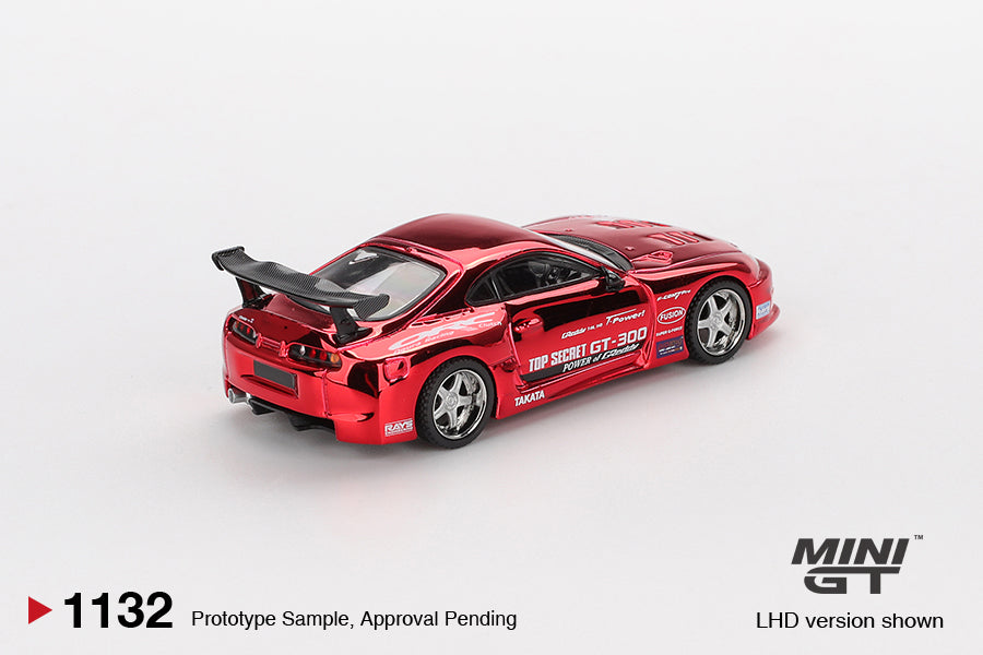 Mini GT 1/64 Toyota Supra (A80) Top Secret GT-300 Top Secret Red Chrome - MGT01132