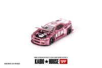 Mini GT x Kaido House 1/64 Nissan Skyline GT-R (R34) Kaido Racing Factory V1 Pink