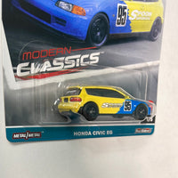 Hot Wheels 1/64 Car Culture Modern Classics Honda Civic EG Spoon Yellow & Blue