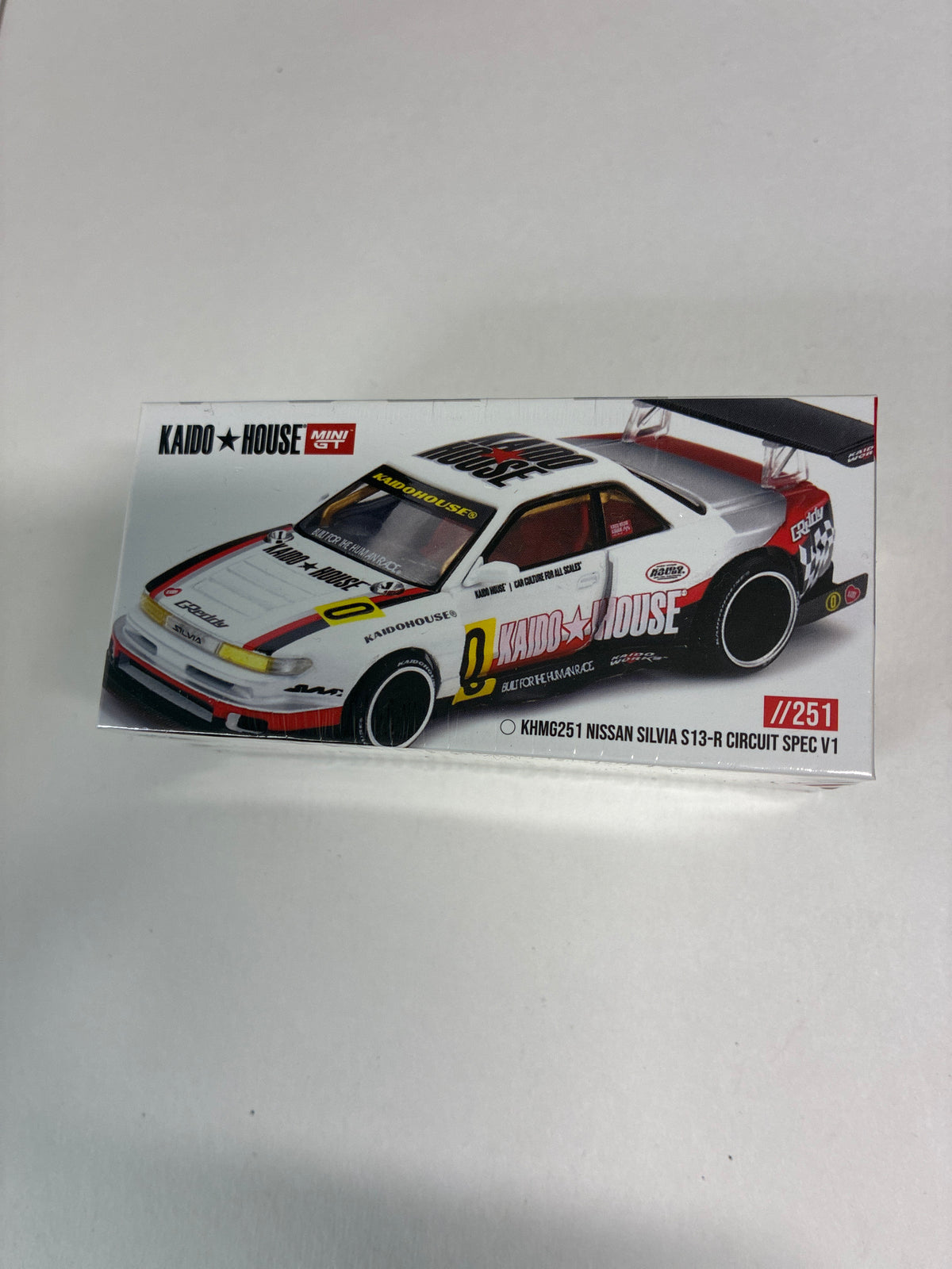 Mini GT x Kaido House 1/64 Nissan Silvia S13-R Circuit Spec V1 White - KHMG251