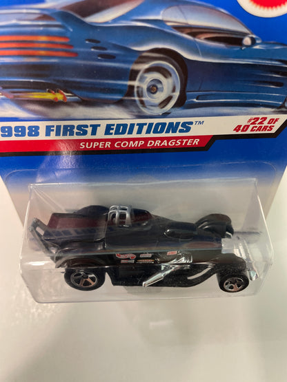 Hot Wheels 1/64 Super Comp Dragster Black - Damaged Box