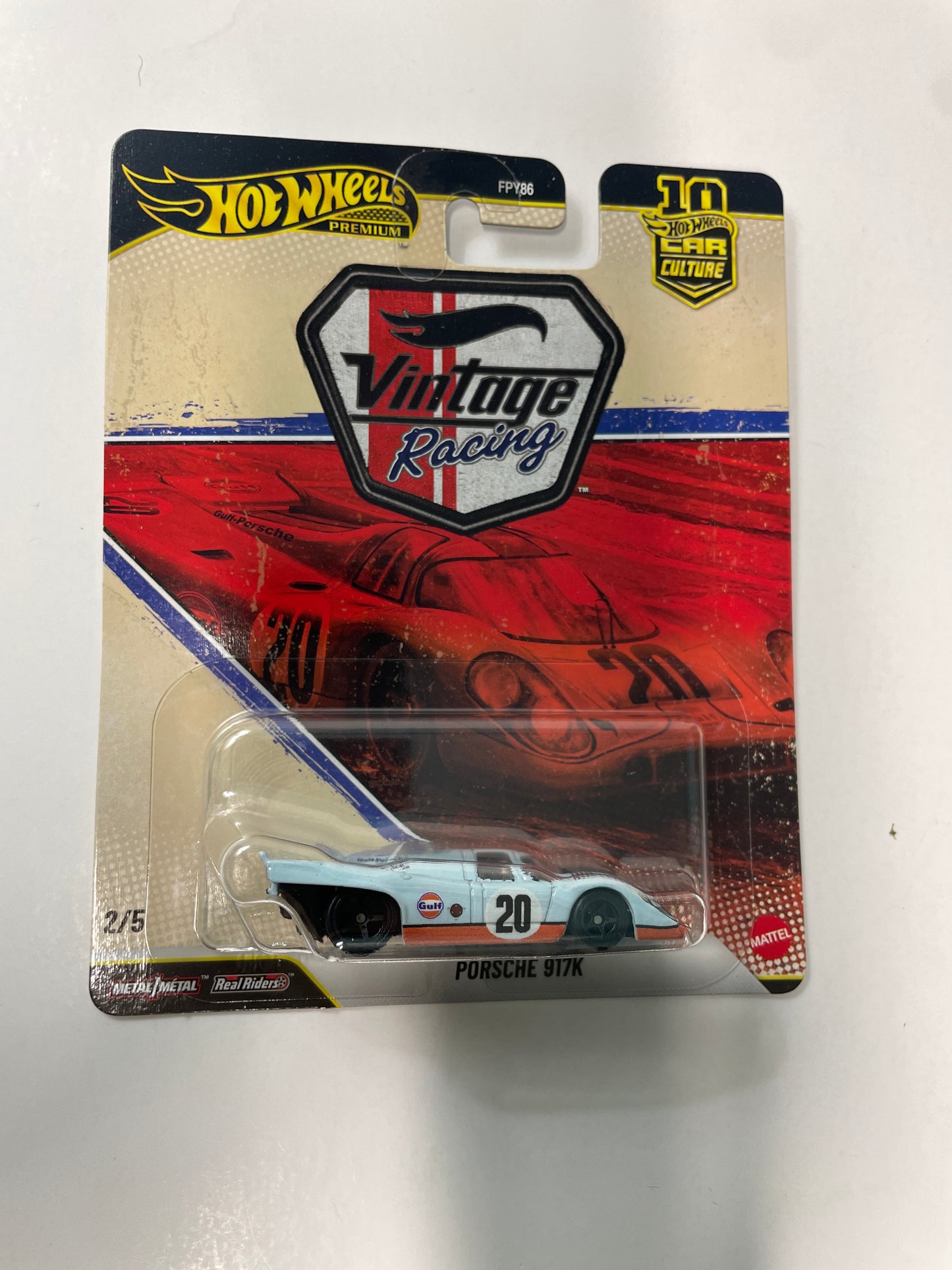 Hot Wheels 1/64 Car Culture 2026 Mix T Vintage Racing Porsche 917K Gulf Blue & Orange - JKF03