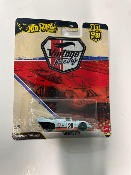 Hot Wheels 1/64 Car Culture 2026 Mix T Vintage Racing Porsche 917K Gulf Blue & Orange - JKF03
